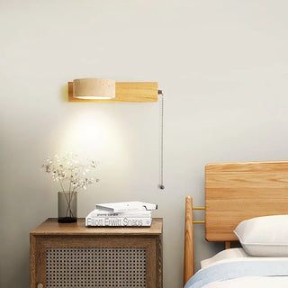Celako™ Traverso Wall Light | Yellow Travertine Bedroom Lighting