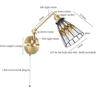 Celako™ Vitraza Wall Light | Tiffany Glass Stone Kitchen Island Lighting