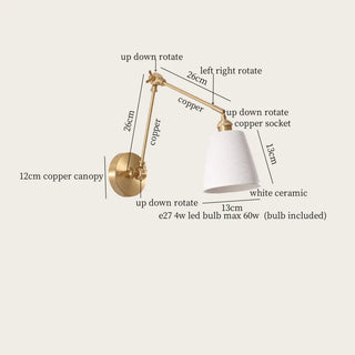Celako™ Argilis Wall Light | Copper Bathroom Mirror