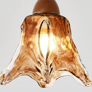 Celako™ Ambrisa Pendant Light | Amber Glass Dining Room Lighting
