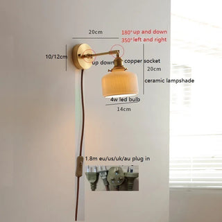 Celako™ Sorrina Wall Light | Glass Bedroom Lighting