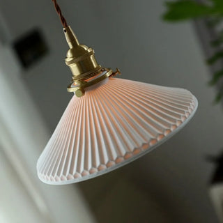 Celako™ Lunori Pendant Light | White Ceramic Dining Room Lighting