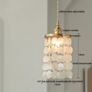 Celako™ Capizo Pendant Light | Shell Bedroom Lighting