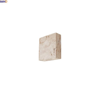 Celako™ Travessa Wall Light | Yellow Travertine Bedroom Lighting