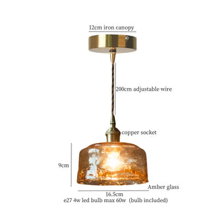 Celako™ Lustrenza Pendant Light | Glass Stone Bedroom Lighting