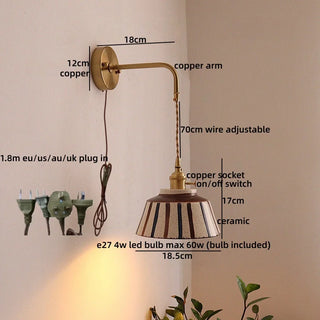 Celako™ Maiolica Wall Light | Glazed Ceramic Kitchen Island Lighting