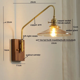 Celako™ Cerune Wall Light | Copper Ceramic Bedroom Lighting