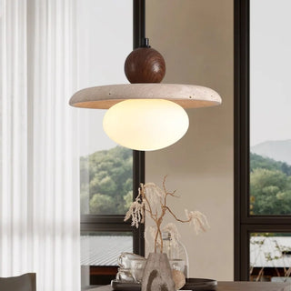 Celako™ Calizor Pendant Light | Yellow Travertine Bedroom Lighting