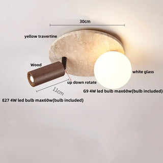 Celako™ Calvoro Ceiling Light | Yellow Travertine Modern Style
