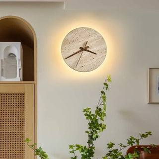 Celako™ Solvane Wall Light | Yellow Travertine Stone Wooden Pointer Living Room