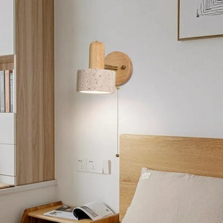 Celako™ Grotta Wall Light | Yellow Travertine Bedroom Lighting
