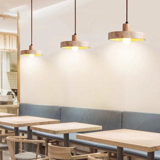 Celako™ Travissa Pendant Light | Yellow Travertine Kitchen Island Lighting