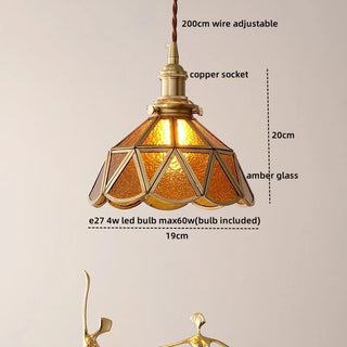Celako™ Fumelia Pendant Light | Glass Copper Living Room