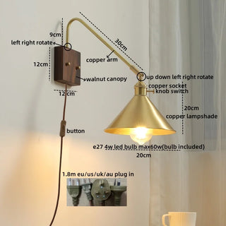 Celako™ Tamber Wall Light | Copper Modern Style Bedroom Lighting