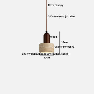 Celako™ Terraza Pendant Light | Travertine Dining Room Lighting