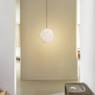 Celako™ Calvona Pendant Light | Yellow Travertine Wabi Sabi Bedroom Lighting