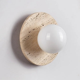 Celako™ Solivra Wall Light | Yellow Travertine Living Room Lighting