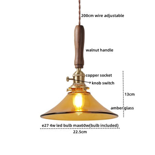 Celako™ Glimra Pendant Light | Green Glass Bedroom Lighting