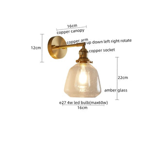 Celako™ Aeselle Wall Light | Copper Bedside Lighting