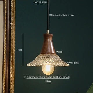 Celako™ Lunelle Pendant Light | Clear Glass Vintage Wabi Sabi Kitchen Island Lighting