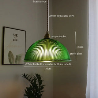 Suspension Celako™ Ambrelia | Luminaire en verre pour chambre à coucher