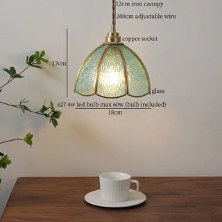 Celako™ Cuproflora Pendant Light | Glass Mid Century Modern
