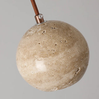 Celako™ Orbilith Pendant Light | Yellow Travertine Bedroom Lighting