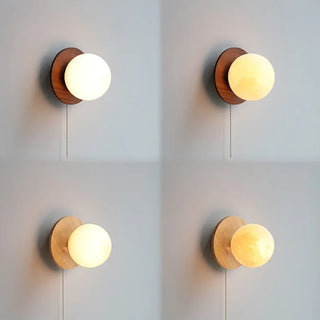 Celako™ Vitria Wall Light | Walnut Wood Bedroom Lighting
