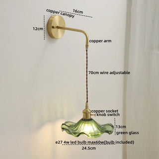 Celako™ Aureglas Wall Light | Glass Bedroom Lighting