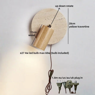 Celako™ Aurelith Wall Light | Vintage Yellow Travertine Kitchen Island Lighting