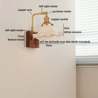 Celako™ Fiora Wall Light | Ceramic Entryway Lighting