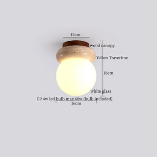 Celako™ Lustone Ceiling Light | Yellow Travertine Kitchen Island Lighting