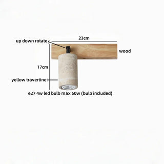 Celako™ Traveno Wall Light | Travertine Bedroom Lighting