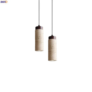 Celako™ Orolitho Pendant Light | Yellow Travertine Dining Room Lighting