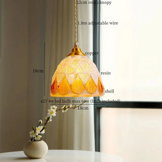 Celako™ Nacoria Pendant Light | Resin And Shell Kitchen Island Lighting