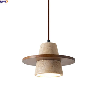 Celako™ Aureale Pendant Light | Wood Yellow Travertine Kitchen Island Lighting