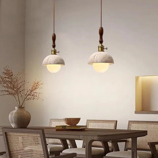Celako™ Tivera Pendant Light | Yellow Travertine Japan Wabi Sabi