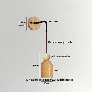 Celako™ Seluna Wall Light | Travertine Living Room Lighting