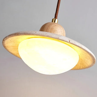 Celako™ Auremont Pendant Light | Yellow Travertine Bedroom Lighting