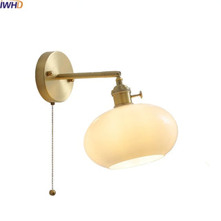 Celako™ Aurlen Wall Light | Copper Glass Bedroom Lighting