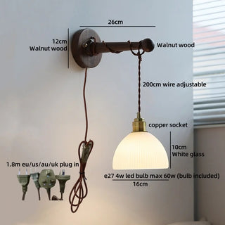 Celako™ Lunari Wall Light | Glass Bedside Lighting