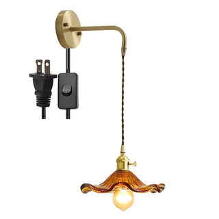 Celako™ Ambrien Wall Light | Amber Glass Living Room Lighting