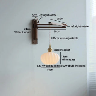 Celako™ Waluna Wall Light | Walnut Wood Living Room Lighting