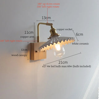 Celako™ Arcillo Wall Light | White Ceramic Bedroom Lighting