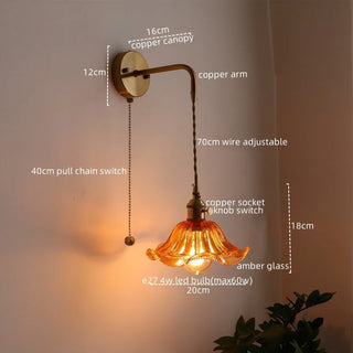 Celako™ Aurien Wall Light | Glass Bedroom Lighting