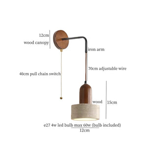 Celako™ Terreluna Wall Light | Yellow Travertine Bedroom Lighting
