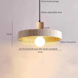 Suspension Celako™ Ambritine | Éclairage d'îlot de cuisine en travertin jaune