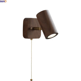 Celako™ Nocino Wall Light | Walnut Wood Bedside Lighting