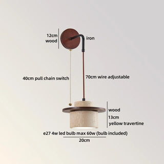 Celako™ Tavara Wall Light | Travertine Living Room Lighting