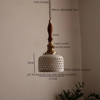 Celako™ Celadon Pendant Light | White Ceramic Bedroom Lighting